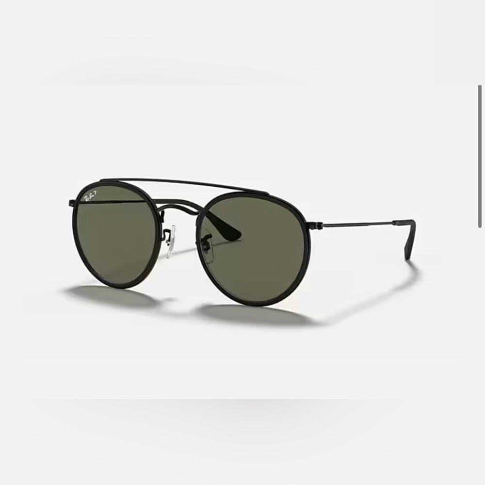 Ray-Ban Round Double Bridge Polished Black